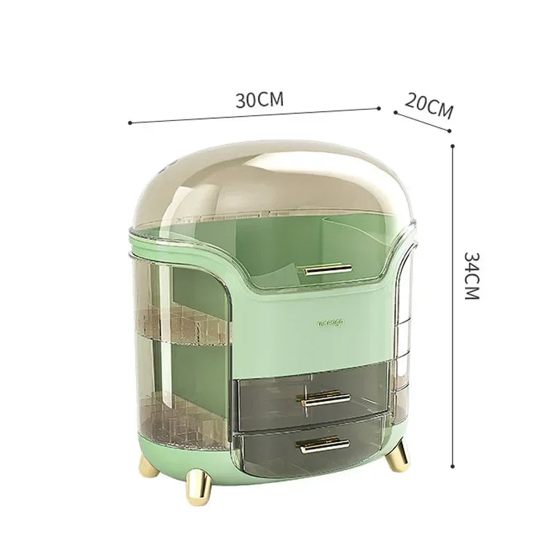 Desktop Dustproof Cosmetics Cosmetic Box Drawer Makeup Organizer Jewelry Organizer Large Capacity Bathroom Storage